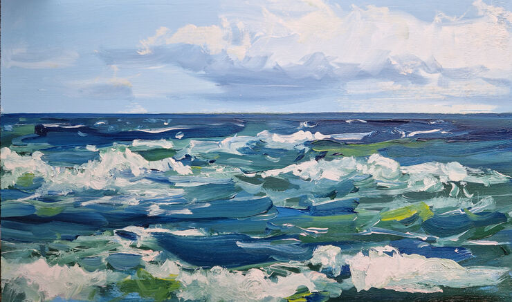 Sea, painting No. 2278 / oil on board