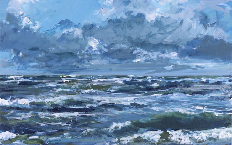 Sea, painting No. 6592 / acrylic on canvas