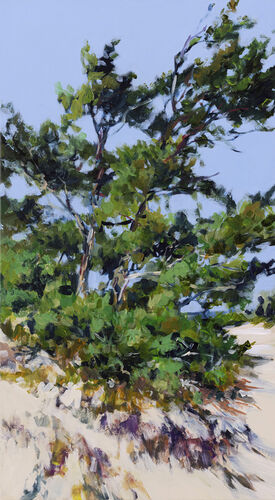 Pines at the sea / acrylic on canvas