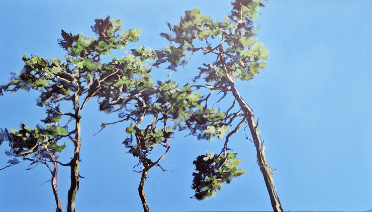 Pines, painting No. 4243 / acrylic on canvas