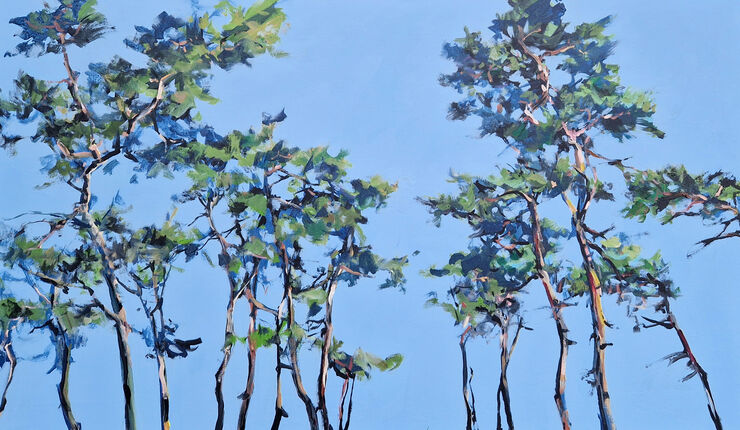 Pines, painting No. 2264 / Acrylic on canvas