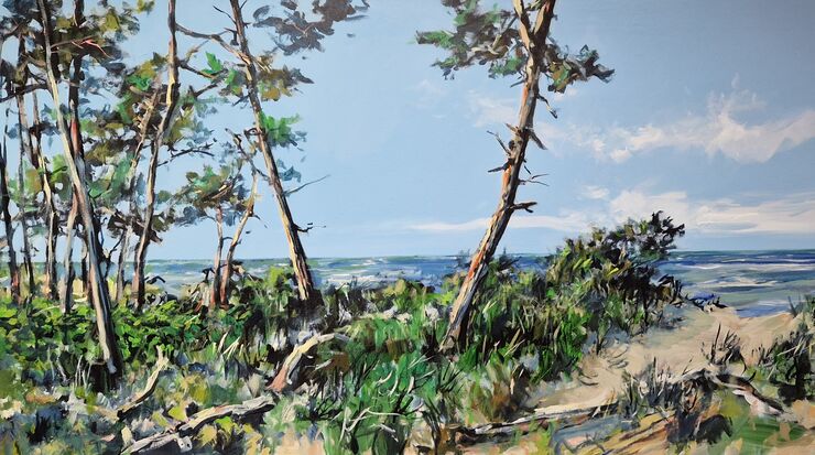 pines at Weststrand, painting No. 2270 / acrylic on canvas