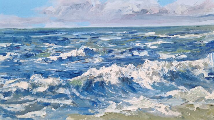 Sea, painting No. 2260 / Oil on board