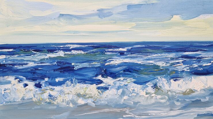 Sea, painting No. 2255 / oil on board